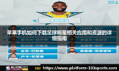 苹果手机如何下载足球明星相关应用和资源的详细指南